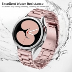 Lerobo Galaxy Watch 6/Classic Uyumlu Kay(47/43/44/40mm)-Rose Gold