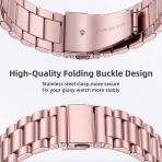 Lerobo Galaxy Watch 6/Classic Uyumlu Kay(47/43/44/40mm)-Rose Gold