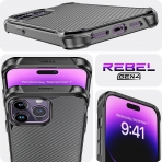 REBEL Aramid Serisi iPhone 14 Pro Max MagSafe Uyumlu Klf-Black