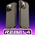 REBEL Aramid Serisi iPhone 14 Pro Max MagSafe Uyumlu Klf-Black