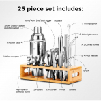 TEAVAS 25 Par�a Shaker & Kokteyl Seti