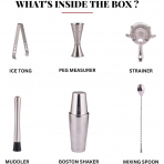 Bab Louie & Co. 6 Par�a Shaker & Kokteyl Seti