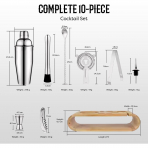 Americanista 10 Par�a Shaker & Kokteyl Seti