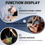 WOTTOR Bambu Cocktail Shaker Set (13 Para)