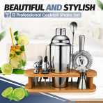 WOTTOR Bambu Cocktail Shaker Set (13 Para)