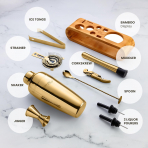 Mixology & Craft Cocktail Shaker Set (10 Para)