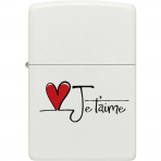 Zippo Mat Beyaz Je T'Aime �akmak