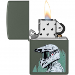 Zippo Mat Ye�il Kask Tasar�m �akmak