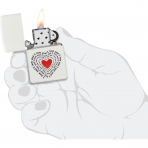 Zippo Mat Beyaz Seni Seviyorum Tasar�m �akmak