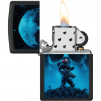 Zippo Mat Siyah Uzay Askeri �akmak