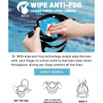 Water Space Wipe Anti-Fog Oval Temperli Cam Dal�� Maskesi