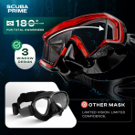 Scuba Prime Pano 3 �� Caml� Temperli Cam Panoramik Dal�� Maskesi