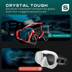 Scuba Prime Pano 3 �� Caml� Temperli Cam Panoramik Dal�� Maskesi