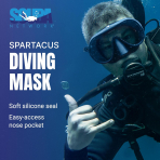Spartacus �er�evesiz Ultra Clear Tek Cam Dal�� Maskesi