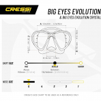 Cressi Big Eyes Evolution Crystal Profesyonel Dal�� Maskesi