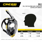 Cressi Bali Tam Y�z �norkel Maskesi