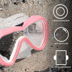 OMGear Temperli Cam Dal�� ve �norkel Maskesi
