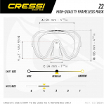 Cressi Z2 �er�evesiz Tek Caml� Dal�� Maskesi