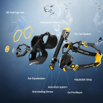 SABRE COVE Tam Y�z �norkel Maskesi