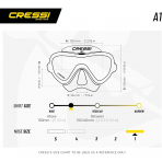 Cressi A1 Anti-Fog Tek Caml� Dal�� ve Serbest Dal�� Maskesi
