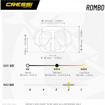 Cressi Rombo �er�evesiz D���k Hacimli Dal�� Maskesi