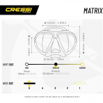Cressi Matrix �ift Caml� Dal�� ve �norkel Maskesi