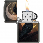 Zippo Raven Design Black Matte R�zgar Ge�irmez �akmak