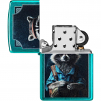 Zippo Refined Raccoon Translucent Black �akmak