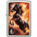 Zippo Stallion Design Street Chrome R�zgar Ge�irmez �akmak