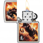Zippo Stallion Design Street Chrome R�zgar Ge�irmez �akmak