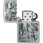 Zippo American Emblem Street Chrome R�zgar Ge�irmez �akmak