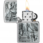 Zippo American Emblem Street Chrome R�zgar Ge�irmez �akmak