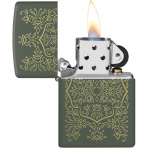 Zippo Floral Mandala Design Armor R�zgar Ge�irmez Benzinli �akmak