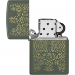 Zippo Floral Mandala Design Armor R�zgar Ge�irmez Benzinli �akmak