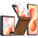 BSNRM Galaxy Z Flip 8 �nce Koruyucu K�l�f-Brown