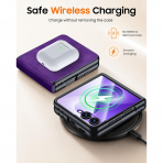 BSNRM Galaxy Z Flip 8 �nce Koruyucu K�l�f-Purple