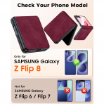 BSNRM Galaxy Z Flip 8 �nce Koruyucu K�l�f-Red