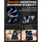 NINKI iPhone Duo Manyetik Gizli Standl� Mente�eli K�l�f-Black