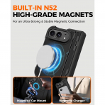 NINKI iPhone Duo Manyetik Gizli Standl� Mente�eli K�l�f-Black