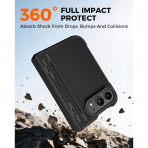 NINKI iPhone Duo Manyetik Gizli Standl� Mente�eli K�l�f-Black