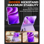 NINKI iPhone Duo Manyetik Gizli Standl� Mente�eli K�l�f-Purple