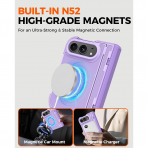 NINKI iPhone Duo Manyetik Gizli Standl� Mente�eli K�l�f-Purple