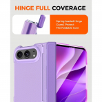 NINKI iPhone Duo Manyetik Gizli Standl� Mente�eli K�l�f-Purple