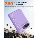 NINKI iPhone Duo Manyetik Gizli Standl� Mente�eli K�l�f-Purple