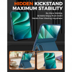 NINKI iPhone Duo Manyetik Gizli Standl� Mente�eli K�l�f-Blue