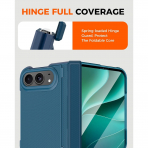NINKI iPhone Duo Manyetik Gizli Standl� Mente�eli K�l�f-Blue