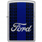 Zippo Ford Racing Stripes Design Street Chrome �akmak