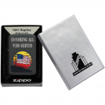 Zippo Honor Flag Design Black Crackle �akmak