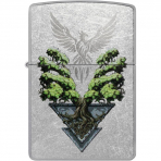Zippo Phoenix Tree Design Street Chrome �akmak