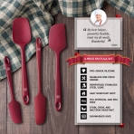 LDIRECTOR Silikon Spatula Seti Krmz ( 4 adet)